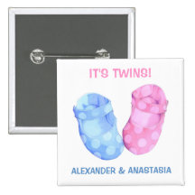Baby Twins Booties Button