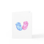 Baby Twins Booties Note Card