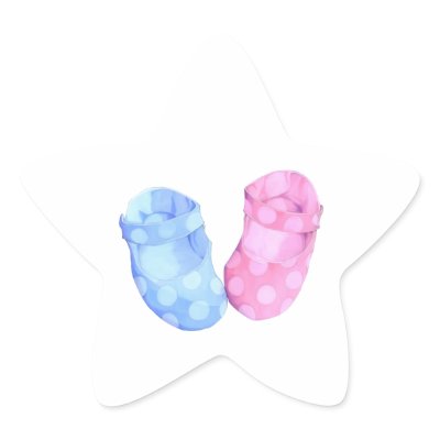 Baby Twins Booties Star Sticker by floatinglemons