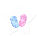 Baby Twins Booties Star Sticker
