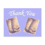 Baby twins little feet thank you blue postcards