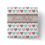 Baby Unisex Hearts Button