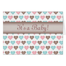 Baby Unisex Hearts Card