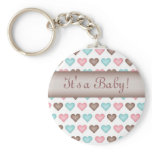 Baby Unisex Hearts Keychain