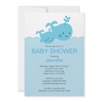 Baby Whale Baby Shower Invitations