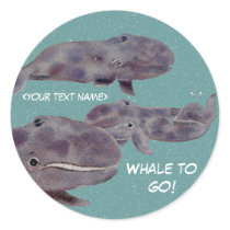 Baby "Whale To Go" Personalised Stickers
