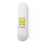 Baby yellow elephant skate deck