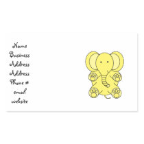 Baby yellow elephant rectangle sticker