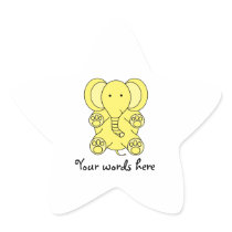Baby yellow elephant sticker