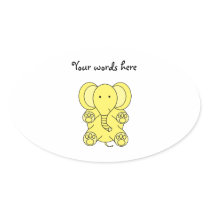 Baby yellow elephant sticker