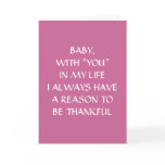 BABY, YOU DEFINE LOVE CARD