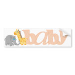 Baby Zoo Animals in Melon Bumper Sticker