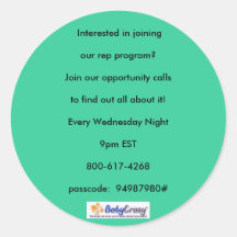 BabyCrazy Logo,  Interested in joiningour rep p... Stickers