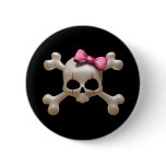 Babydoll goth skull Button