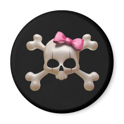 Babydoll goth skull Magnet by PauloRodrigues