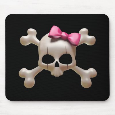 Babydoll goth skull Mousepad by PauloRodrigues