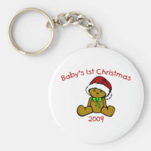 Baby's 1st Christmas 2009 (Teddy Bear) Key Chain