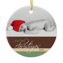Baby's 1st Christmas Custom Ornament (cocoa)