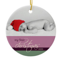 Baby's 1st Christmas Custom Ornament (plum)