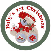 Baby's 1st Christmas Tree Ornament Photo Cut Outs