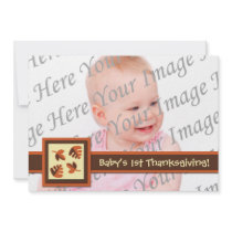 Baby's 1st Thanksgiving Flat Photo Greeting Card