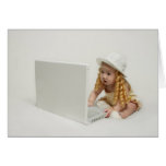 Baby's Checking Email Greeting Card