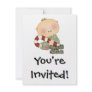 babys first christmas boy invitation