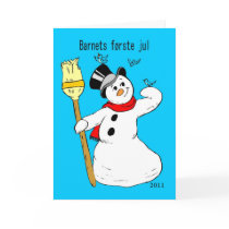 Baby's First Christmas Card In Norwegian