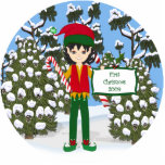 Baby's First Christmas Elf Ornament Photo Sculptures