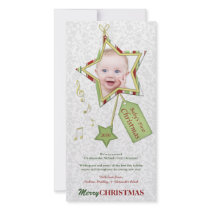 Baby's First Christmas Holiday Photo Card