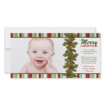 Baby's First Christmas Holiday Photo Card
