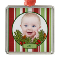 Baby's First Christmas Ornament - Square Shape