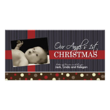 Baby's First Christmas Photocard Personalised Photo Card