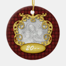 Baby's First Christmas Red Custom Photo Ornament
