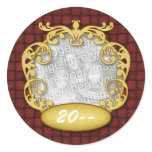 Baby's First Christmas Red Custom Photo stickers