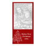 Baby's First Christmas Red Photo Card