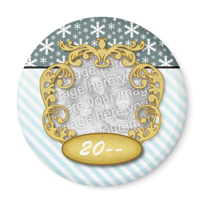 Baby's First Christmas Snowflake Stripe Blue teal by OrangeBirdDesigns