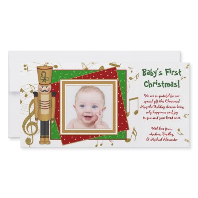 Baby's First Christmas Toy Soldier Photo Cards by wasootch