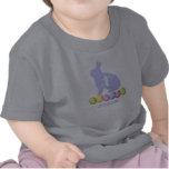 Baby's first Easter shirt with blue bunny & name