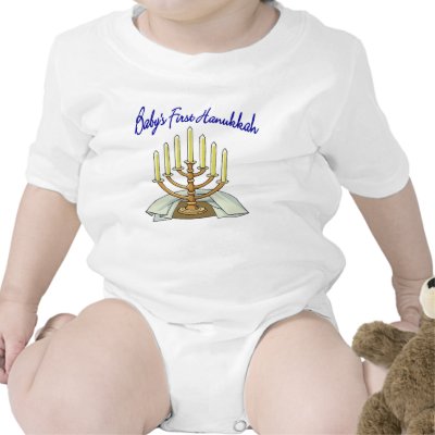 Baby's First Hanukkah Baby Creeper by Happy_Hanukkah