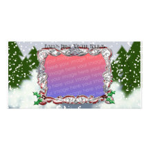 baby's first winter holiday picture card