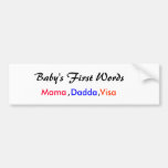 babys first words bumper sticker bumper stickers