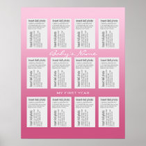 Baby's First Year Poster/Print Collage -can resize