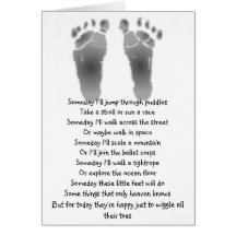Baby's Footprint Greeting Cards