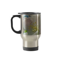 Baby's Here I Need Coffee gift Mug Apple Blossoms