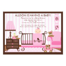 Baby's Room Baby Shower Invitation Girl