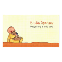 Babysitting & child care business card