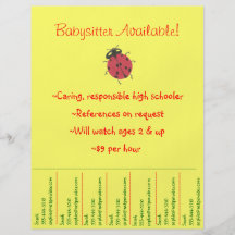 Babysitting Flyer - Ladybug