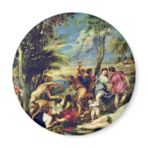 Bacchanal At Andros After A Painting Fridge Magnets