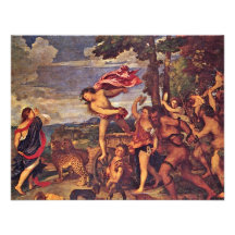Bacchus And Ariadne " By Tizian (Best Quality) Personalized Invite